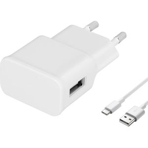 Travel Charger Oplader Micro-USB-C Reis en Thuis oplader 2.1 A - Wit