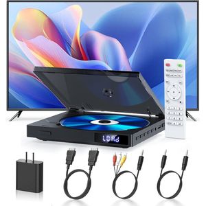 Dvd Speler Met HDMI - Geschikt Voor Divx Ultra, Mpeg1, Mpeg2, Mpeg4 - Full Hd - Regiovrij - Inclusief HDMI En Afstandsbediening - Dvd En Cd Speler - Usb - Inclusief Afstandsbediening - Dvd Films