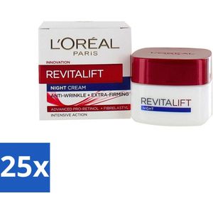 L'Oréal Revitalift - Nachtcrème - Anti-Rimpel - Hydraterend en Verstevigend - 50 ml - Bulkverpakking - 25 stuks