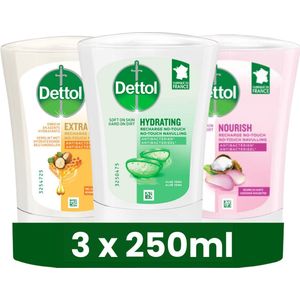 Dettol No-Touch Navulling - Aloe Vera - Extra Care Honey & Sheabutter - Sheabutter - 250ML x 3