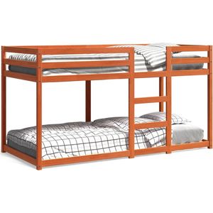 vidaXL - Stapelbed - massief - grenenhout - wasbruin - 80x200 - cm