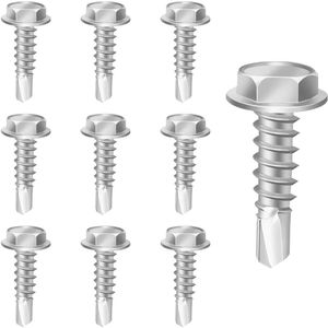 150 stuks roestvrijstalen zelftappende schroeven M42 x 16 mm