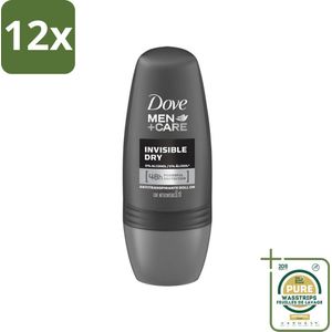 Dove - Deodorant - Roll-on Men Care Invisible Dry - Voor een droge huid - 50 ml - Voordeelverpakking - 12 stuks - Dove - Men+Care