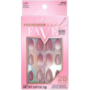 LA Girl Luxe Shine Fave Nail Tips Excite Me - Nepnagels Nude