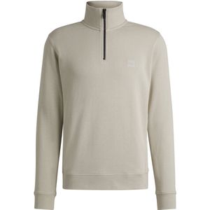 BOSS Zetrust Half Zip Trui Lichtbeige - Maat XXL - Heren - Schipperstrui