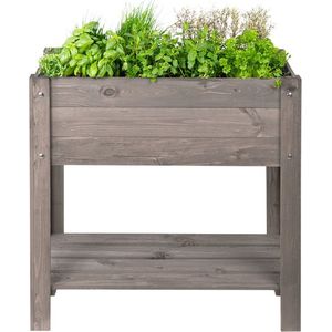 Naturn Living™ Luxe Houten Kweektafel op Poten - Duurzame Tuinmeubelen voor het Kweken van Planten en Kruiden - Stijlvolle en Functionele Toevoeging aan uw Tuin of Balkon - Grijs