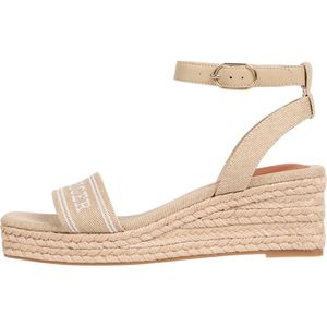 Tommy Hilfiger - FW0FW08805 - Espadrilles - Beige - Sleehak 5 tot 8 cm - Casual