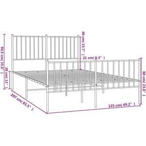 vidaXL-Bedframe-met-hoofd--en-voeteneinde-metaal-zwart-120x200-cm