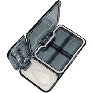 pillensnijder + Bewaardoosje voor Pillen met 4 vakjes zonder dagaanduiding - 12 x 6 cm