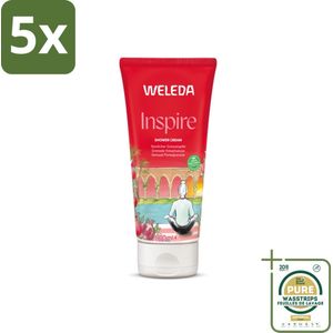 5 x WELEDA - Douchecrème Granada Inspire - Granaatappel - 200 ml - Grootverpakking - Douchecrème - Natuurlijke Douchecrème - Biologische Douchecrème - Granaatappel Douchecrème - Sensueel Douchecrème