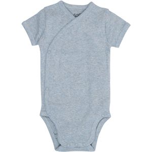 Lodger - Overslag romper korte mouw - blauw - maat 56 - bio katoen - superzacht