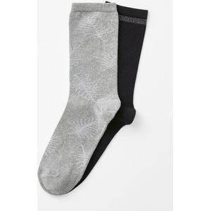 Damart - Set van 2 paar sokken met glanzende motieven - Dames - Grijs - 39/41