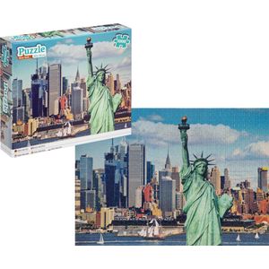 Grafix Puzzel 1000 stukjes volwassenen | Thema New York | Afmeting 50 X 70 CM | Legpuzzel | vrijheidsbeeld