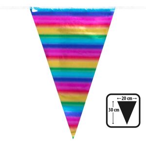 Boland - Folievlaggenlijn regenboog Multi - Regenboog - Regenboog