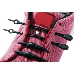 Schoenveters 2 zakjes paars elastische silicone schoen als instapper te gebruiken