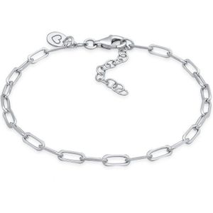 Elli Dames Armband Elli Armband Dames Hart Lange Schakelketting 925 Sterling Zilver Uitbreidbaar 16cm
