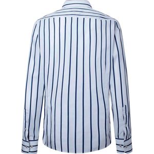 HACKETT Bold Stripe Shirt Met Lange Mouwen Heren - White / Navy - XL