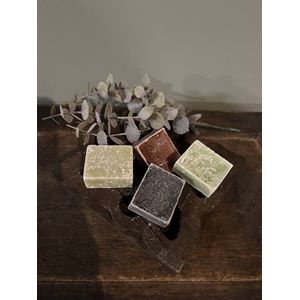 Complete winter & Kerst cadeauset met 4 amberblokjes - gift set - geschenkset amberblokjes