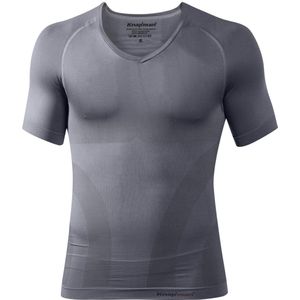 Knapman Zoned Compression V-hals Shirt 2.0 Grijs | Compressieshirt voor Heren | Maat M