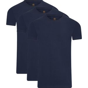 Mario Russo T-shirts - T-shirts Heren - Onder Shirts - Katoen - 3-pack - Ronde Hals - 3XL - Navy