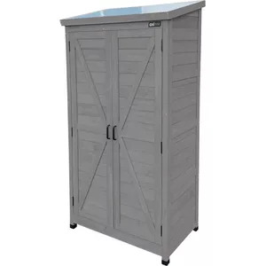 Roestvrijstalen kast 2 deuren 4 planken - 1000x600x1900 mm - 16000420