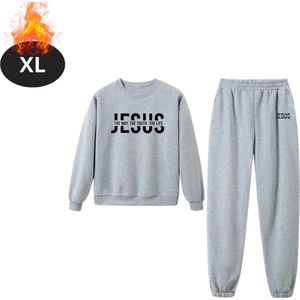 Bovista Joggingpak - Huispak - Volwassenen - Trainingspak - Comfortabel - Joggingsbroek - Tracksuit - Dames - Winter - Lichtgrijs - S