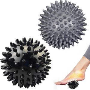 Hedgehog Ball, Hard Massage Ball, Set of 2, Massage Ball with Studs, Spine Ball for Foot, Hand, Back, Muscle Massage, for Plantar Fasciitis, Muscle Regeneration, Myofascial Relaxation, Pain Relief