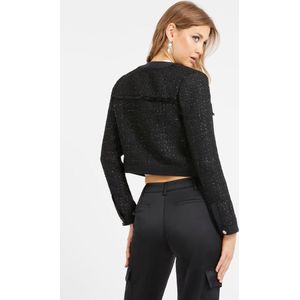 Guess Clarissa Tweed Jacket Dames Jasje - Zwart - Maat L