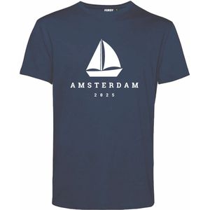 T-shirt Amsterdam 2025 | Sail 2025 fan | Amsterdam Souvenir | Navy | maat XS