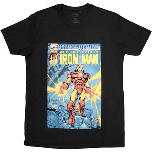 Marvel Iron Man - Invincible Iron Man Comic Cover Heren T-shirt - L - Zwart