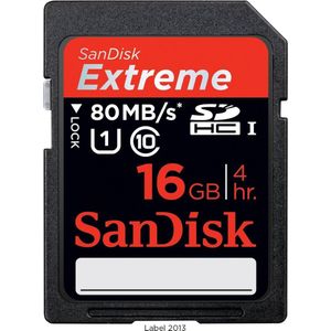 Sandisk SDHC geheugenkaart - 16GB - Extreme PLUS - U3