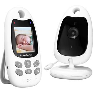 Draadloze Baby Monitor met HD Camera, Nachtzicht & 300m Bereik – Energiezuinige VOX-modus, 8 Slaapliedjes, Tweewegcommunicatie, Compact 96g Design met Standaard, 5-10 uur Batterijduur & Privacy zonder WiFi – Ideaal voor Thuis, Reizen en Tuin​​