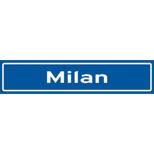 Fotofabriek Straatnaambord Milan | Straatnaambord met naam | Cadeau Milan