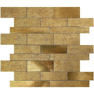 Zelfklevende Mozaïek Tegel - Afimera Koper Natuursteen ALU Wildverband - Koper - 30x30x3.5mm