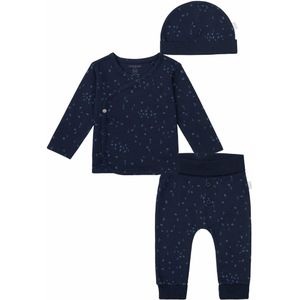 Noppies - Kledingset - 3 delig - Broek Nicea Donkerblauw - Shirt Nantes Donkerblauw - Muts Navar - Maat 44