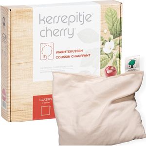 Kersepitje® Classic Ecru - Vierkant Kersenpitkussen - Pittenzak Magnetron - the ONLY Original - 27x27cm
