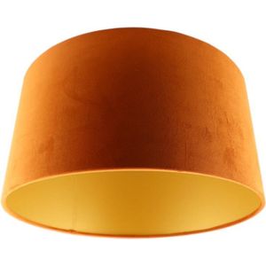 Olucia Melanie - Velours lampkap - Goud/Oranje - E27