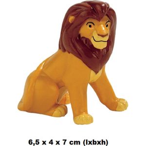 Bullyland - De Leeuwenkoning - Simba speelfiguur - taart topper - 6,5 x 4 x 7 cm (lxbxh)