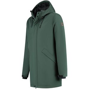 Travelin' - Enok - Softshell Winterjas - Donkergroen - Gevoerd