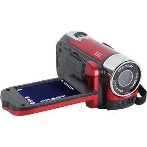 HD-videocamera-camcorder - Draagbare 1080P 16MP DV-camera - 2.7 Inch TFT - Draaibaar Scherm - Digitale Zoomvideocamera 16x - Rood .