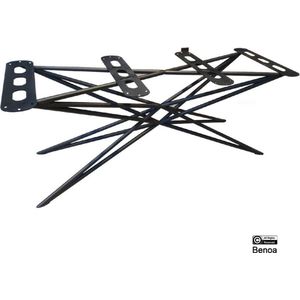 Spiderleg Arana metaal 160 cm - Zwart