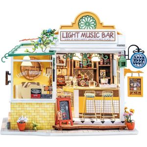Robotime - DIY Modelbouw Pakket - Licht Muziek Bar met LED Verlichting - DG147