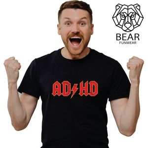 AD/HD | AC/DC logo | Funshirt | Grappig t-shirt | Maat L