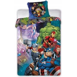 Avengers Kinderbeddengoed 160x200 cm - Hulk & Iron Man