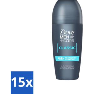 Dove Men+Care - Classic - Deodorant Roll-on - Anti-Transpirant - 50 ml - Bulkverpakking - 15 stuks
