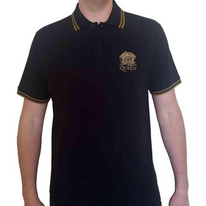 Queen - Crest Logo Polo shirt - 2XL - Zwart