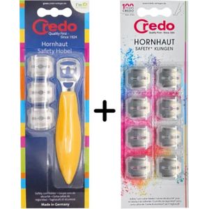 Credo Eeltschraper met 11 mesjes | COMBINATIE-DEAL | Credo Eeltvijl met 3 mesjes + 8 reservemesjes voor Eeltschraper