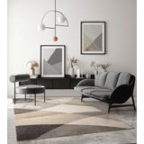 Modern design woon- of slaapkamer tapijts-sGolvend patroon - Beige 160x220s-sBinnen - The Carpet PEARL
