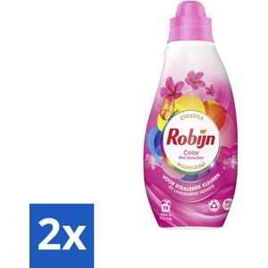 2 x Robijn - Klein & Krachtig Classics Color Pink Sensation - Vloeibaar Wasmiddel - 19 Wasbeurten - Wasmiddel - Gekleurde Was - Wasverzachter - Biologisch Afbreekbaar - Milieuvriendelijk