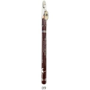 Easy Paris Cosmetics - Oogpotlood - Lippotlood - Eyeliner Pencil - Lipliner Pencil - Extra Waterproof - Warm Bruin - Chocolat - Nummer 009 - Met puntenslijper - 1 Stuks